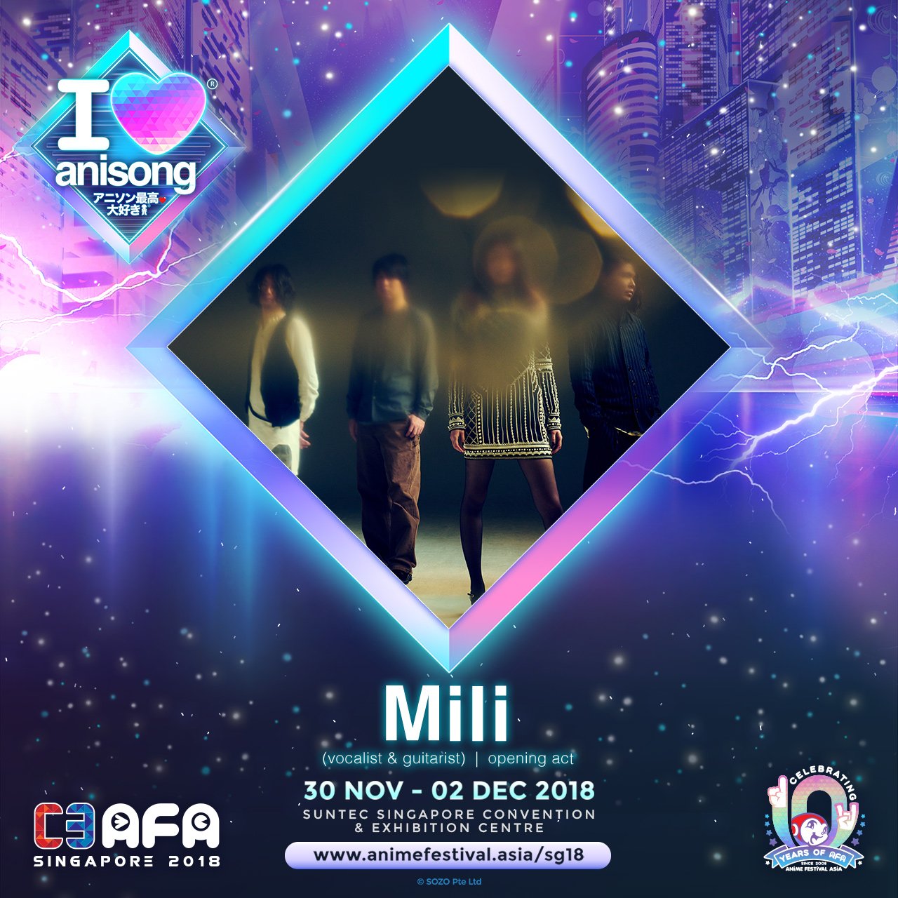Mili Mili Will Be Performing At Anime Festival Asia Afa 18 Singapore On Dec 2 See You Soon 12 2 アニメフェスティバルアジア シンガポール Miliも出演いたします お楽しみに T Co Fykssktjoq Twitter
