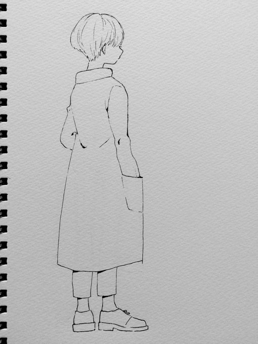 好みな後ろ姿描こうと思ってたんだけどちょっとイメージからずれた気もする…? 
