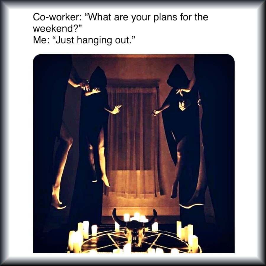 Alchemy669's tweet photo. Weekend Plans ๐๐๐ #alchemy6 #witch #witchraft #fullmoon https://t.co/MIhHAEyb6b