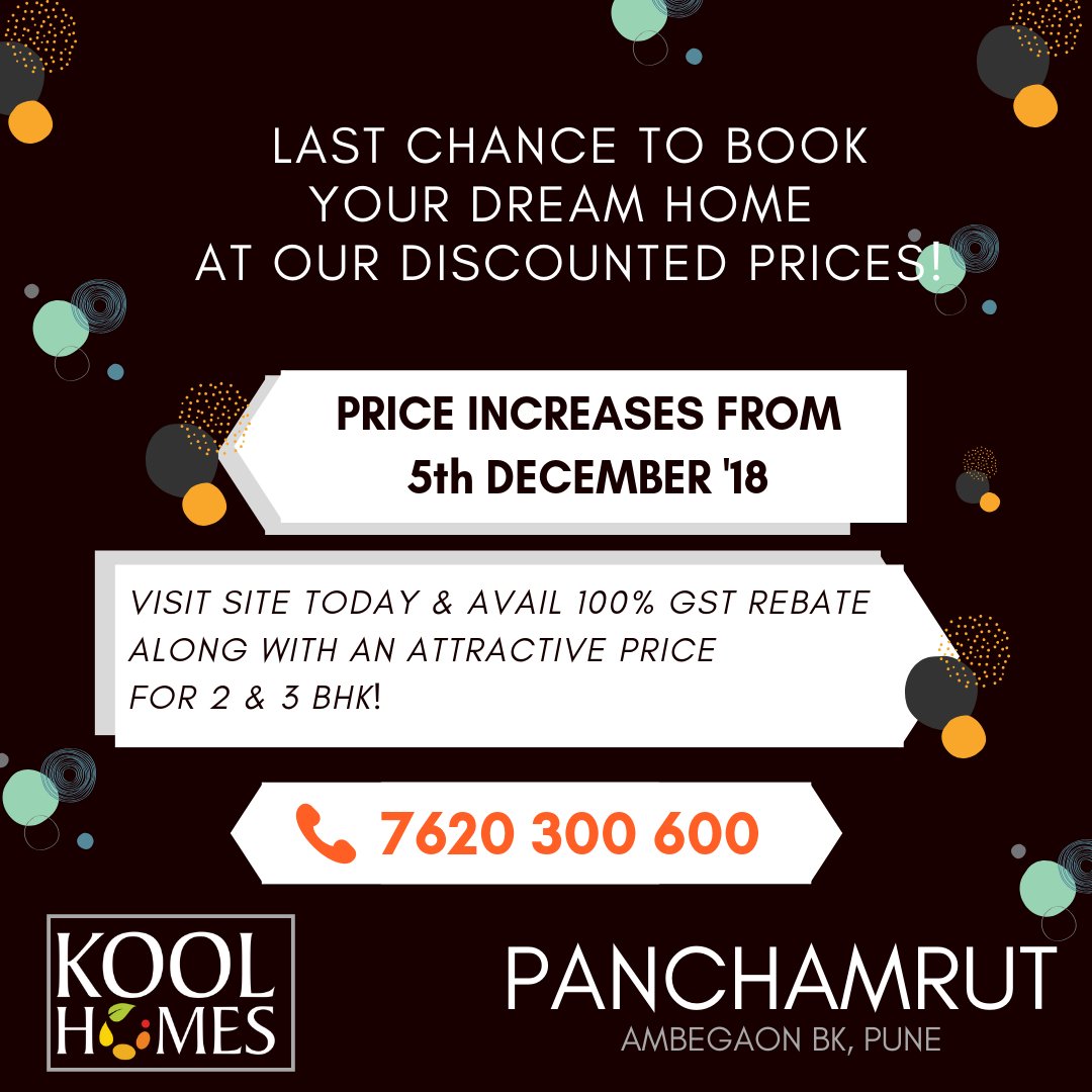 Kool_Homes's tweet photo. Last Chance to Book your Dream home with Kool Homes at Discounted Price.
https://t.co/0BcE9f8a1J
#panchamrut #signature #springsplaza #Galaxy #pune #ethix #koolhomesbalewadi #koolhomesbavdhan #newproperty #realestate #housing #clubclasslife #koollife #classyhomes #fabuloushomes https://t.co/Lzjj9AzyV2