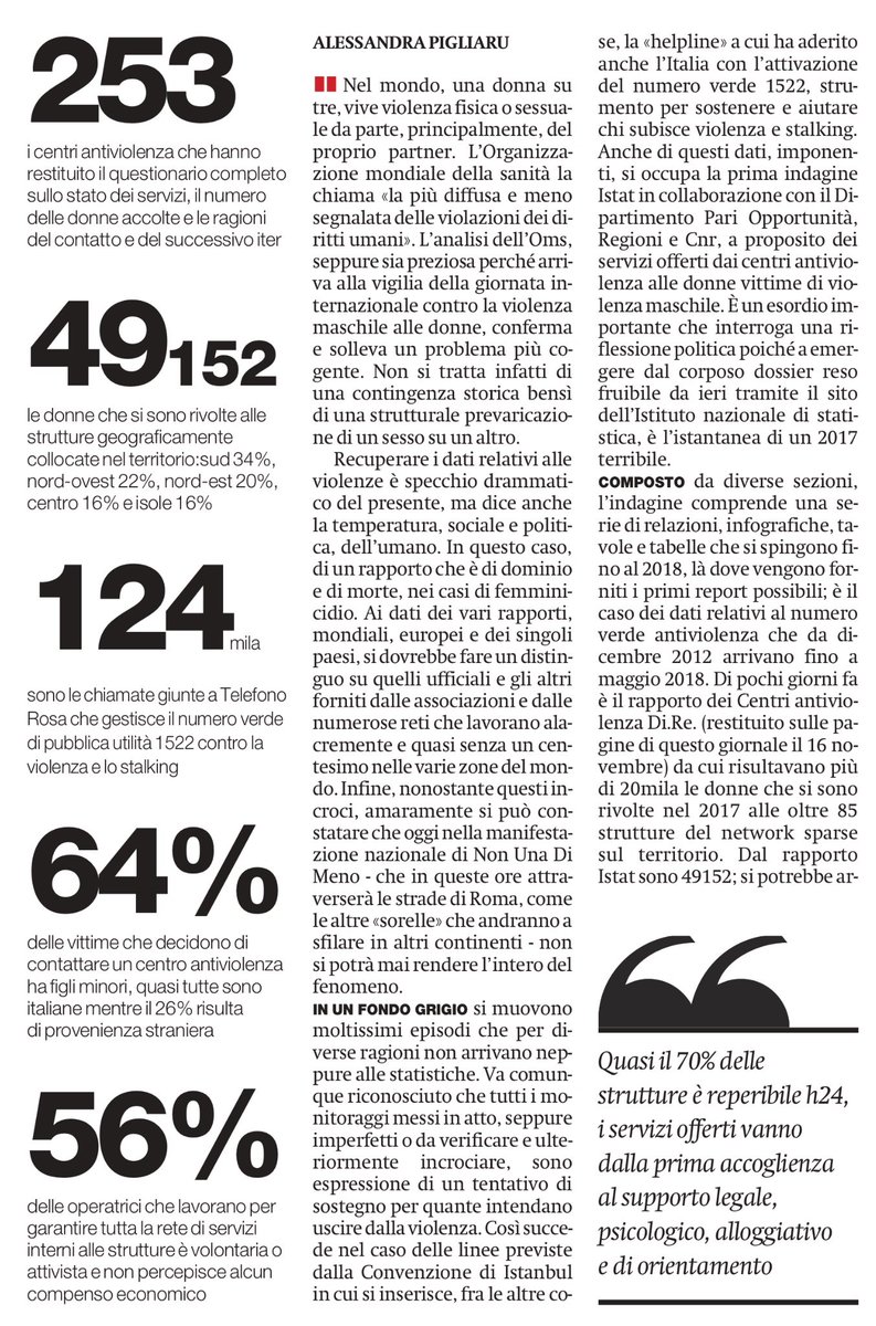francofontana43's tweet photo. Oggi giornata di lotta contro la violenza sulle donne e il razzismo.
Pubblicate dall’Istat le cifre sulla violenza maschile: sono da capogiro
L’apertura de @ilmanifesto https://t.co/Yu48Hu47CB