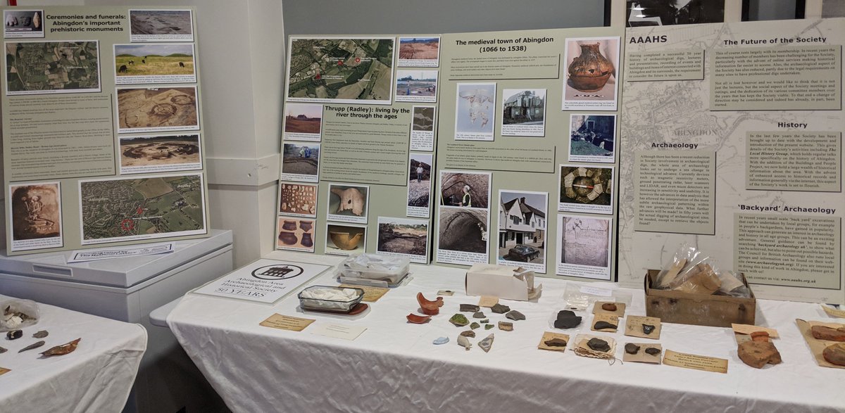 AAAHSociety's tweet photo. Big thanks to Bridge House for hosting our special #exhibition 'Abingdon in 50 boxes' last evening and to @AbingdonMuseum for the introduction and the #AAAHS 50 anniversary exhibition panels. https://t.co/G4739oai35