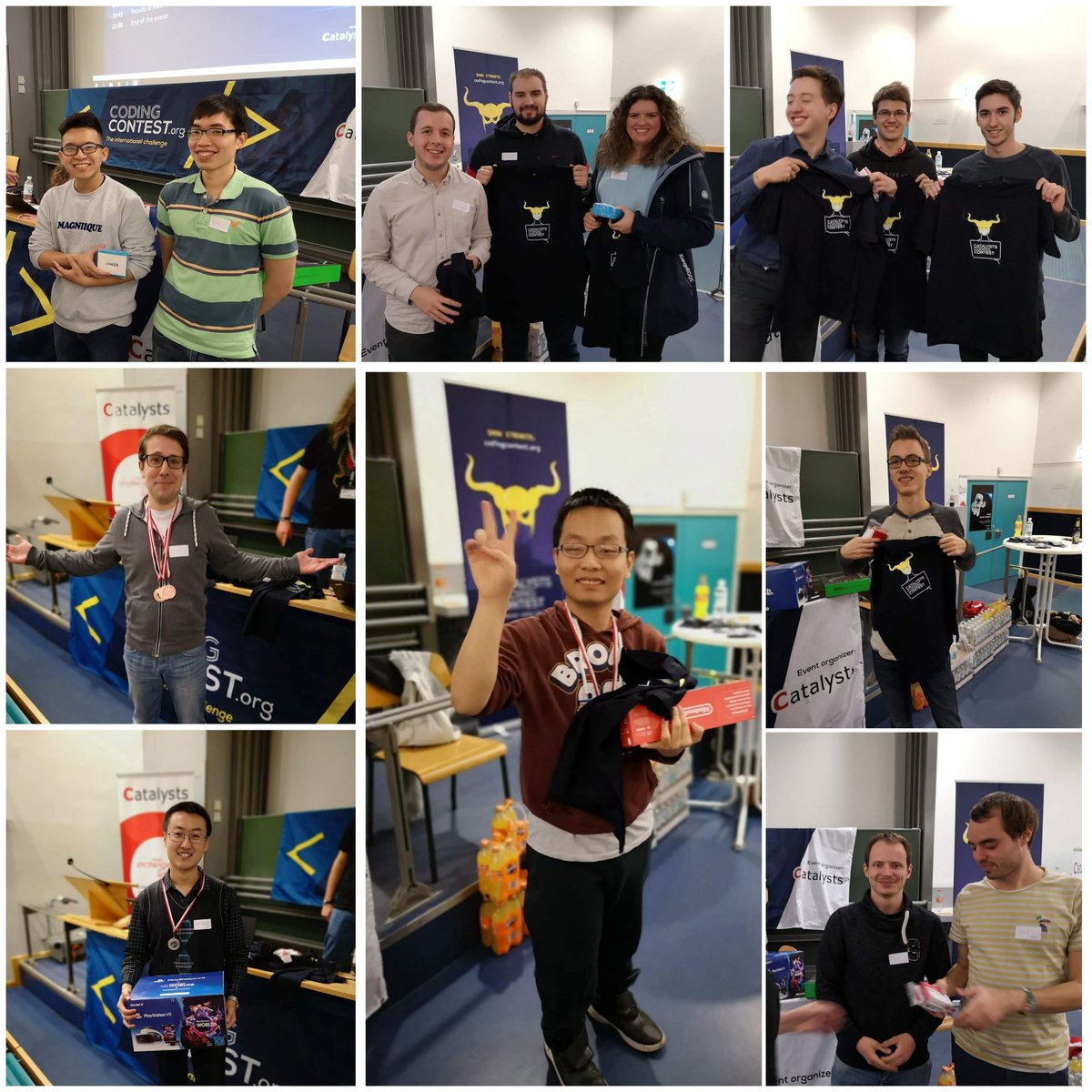 CatalystsDe's tweet image. Die stolzen Gewinner des #catalystscodingcontest in Frankfurt am Main.
#catalysts #bestcoderintown #goetheuniversität