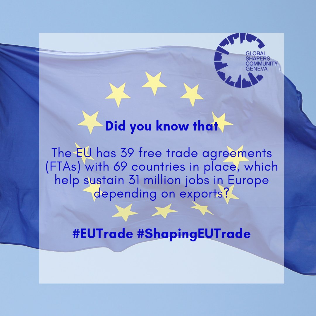 GenevaShapers's tweet photo. The #EU is a global #trade power which has an impact on millions of citizens. On Nov 28 the @GlobalShapers Community will be at the @EU_Commission to share its vision on how #youth &amp; #technology should be part of the narrative. 

@Trade_EU @wef 

#EUTrade #ShapingEUTrade https://t.co/oTcnxZGX11
