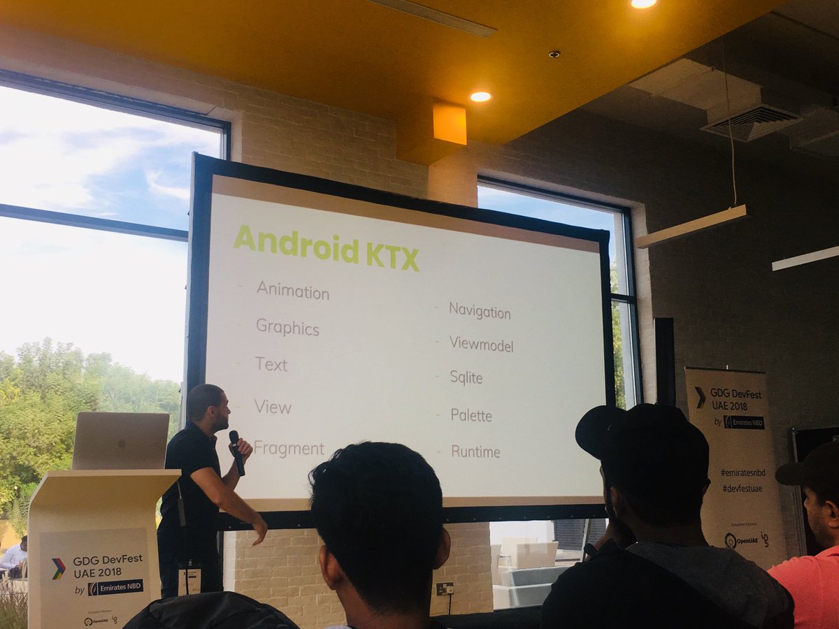 noorulain_ali's tweet photo. Thanks @Droidanian for explaining these amazing libraries of Kotlin that will make the life of developers easier! @GDGDubai #DevFestUAE #DevFest18 https://t.co/9unndAl8N9