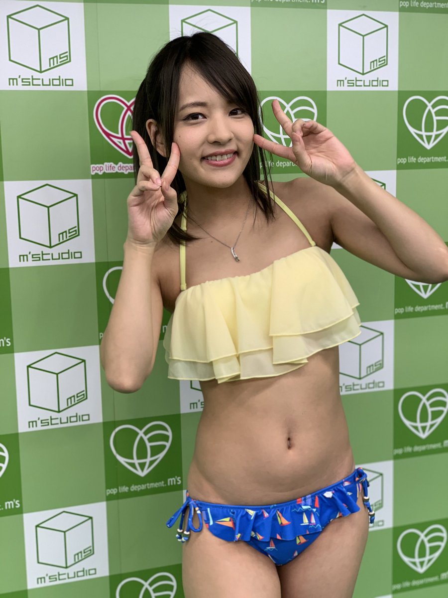 あべみかこ サイン チェキ 紫 ビキニ