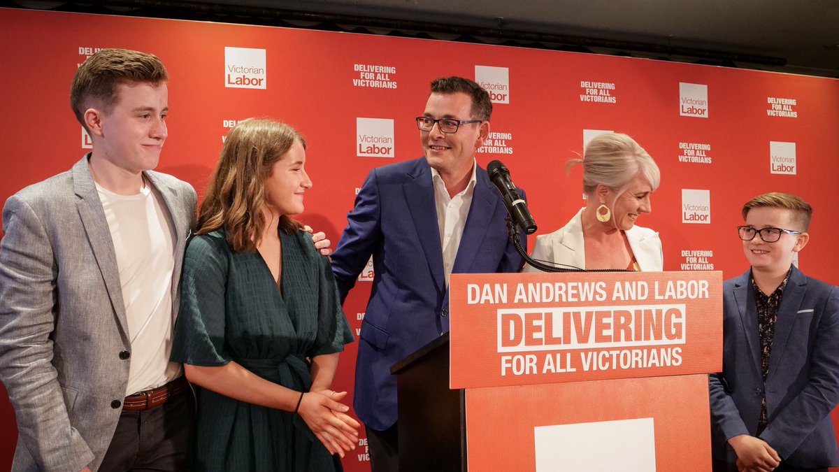 DanielAndrewsMP's tweet photo. Thank you so much, Victoria. We won’t let you down. #vicvotes #springst https://t.co/hR0VnAILFE