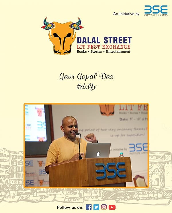 DSLITFest's tweet photo. Let's kick off the weekend with a major #Throwback to one of the best speakers in the world @gaurgopald
#flashbacks #throwback #DSLFX #art #festival #comingsoon #mumbai #bse #eventsofmumbai #litfest https://t.co/BrUQrnqKwh
