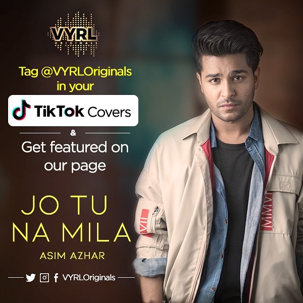 VYRLOriginals's tweet photo. Let's put your @TikTokIndia game to test.😎
Tag us in your fun and creative #TikTok versions of #JoTuNaMilaOnVYRL & get instantly featured on our pages! 🎉🎉
So what are you waiting for? Hurry...
#VYRLOriginals #JTNM #GetOverItWithVYRL @AsimAzharr #IiqraAziz #TikTokers https://t.co/IN9PZU7wkr
