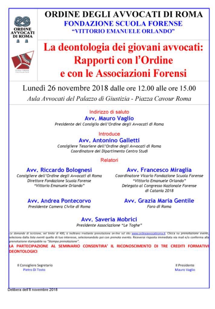 "Qualunque sia l'urgenza dell'azione ci è vietato dimenticare la vocazione che deve comandarla, altrimenti quell'azione sarà sterile".
CIT.
16-19 gennaio 2019...
apri le porte al futuro della AVVOCATURA #votatuttalalista#www.listagalletti.it