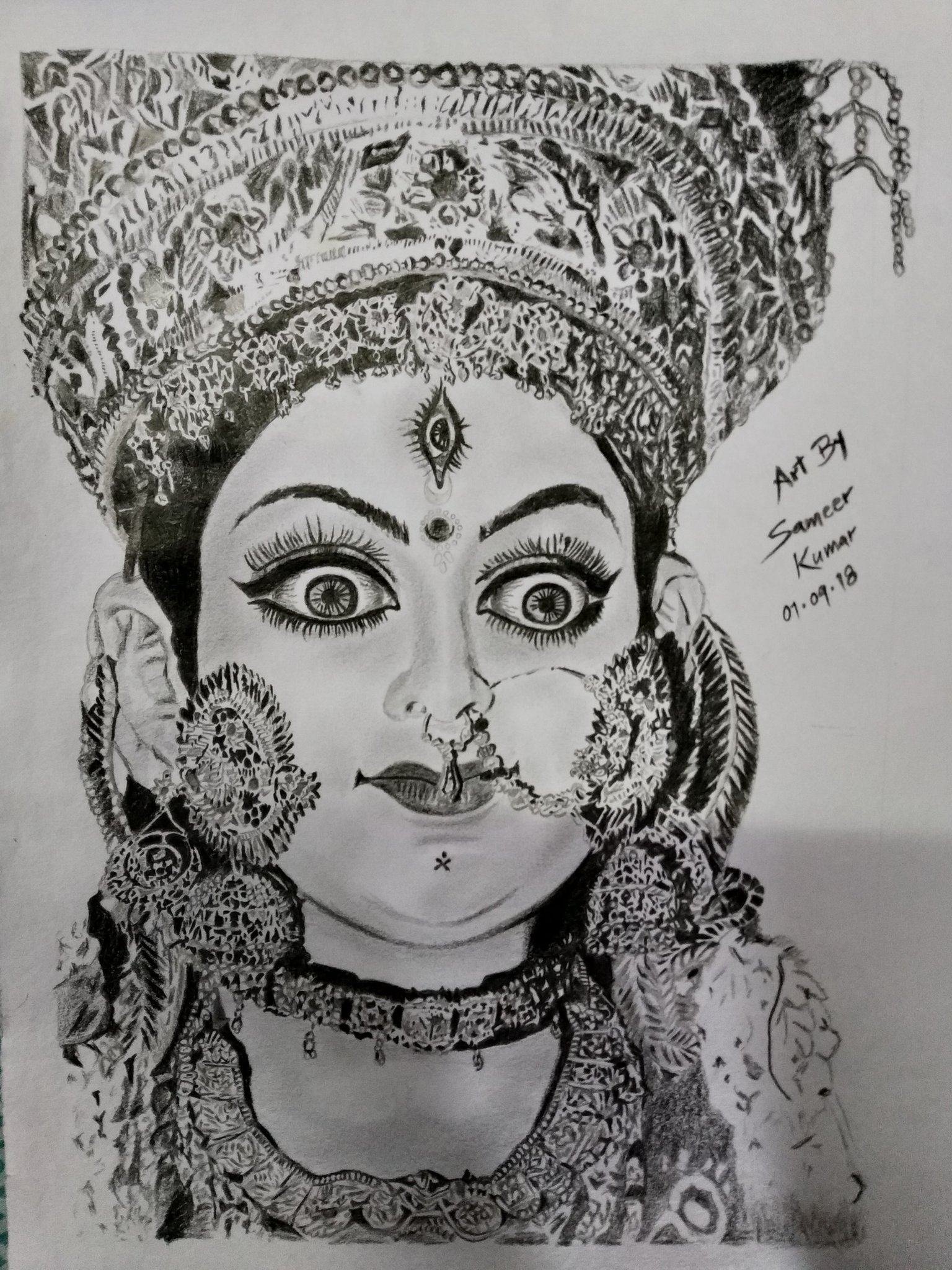 Sixth day of #navratri maa #katyayni #pencildrawing #jagdamba #durga  #shakti #drawing #artist #art #artistoninstagram #pencil #sketch #sk... |  Instagram