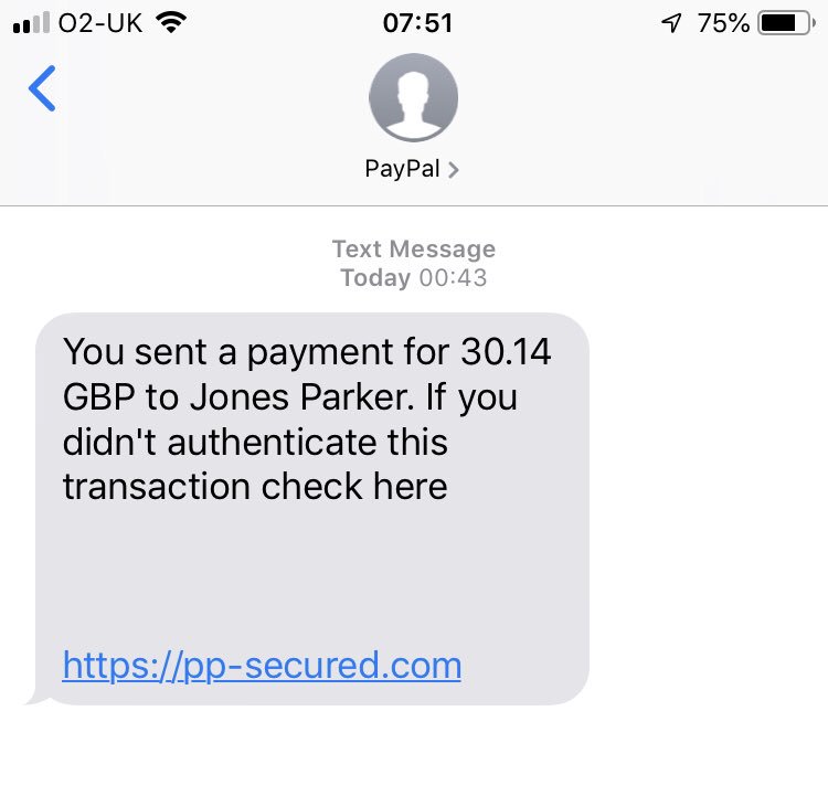 Hey <a href="/PayPalUK/">PayPal UK</a> , is this text I received a scam?