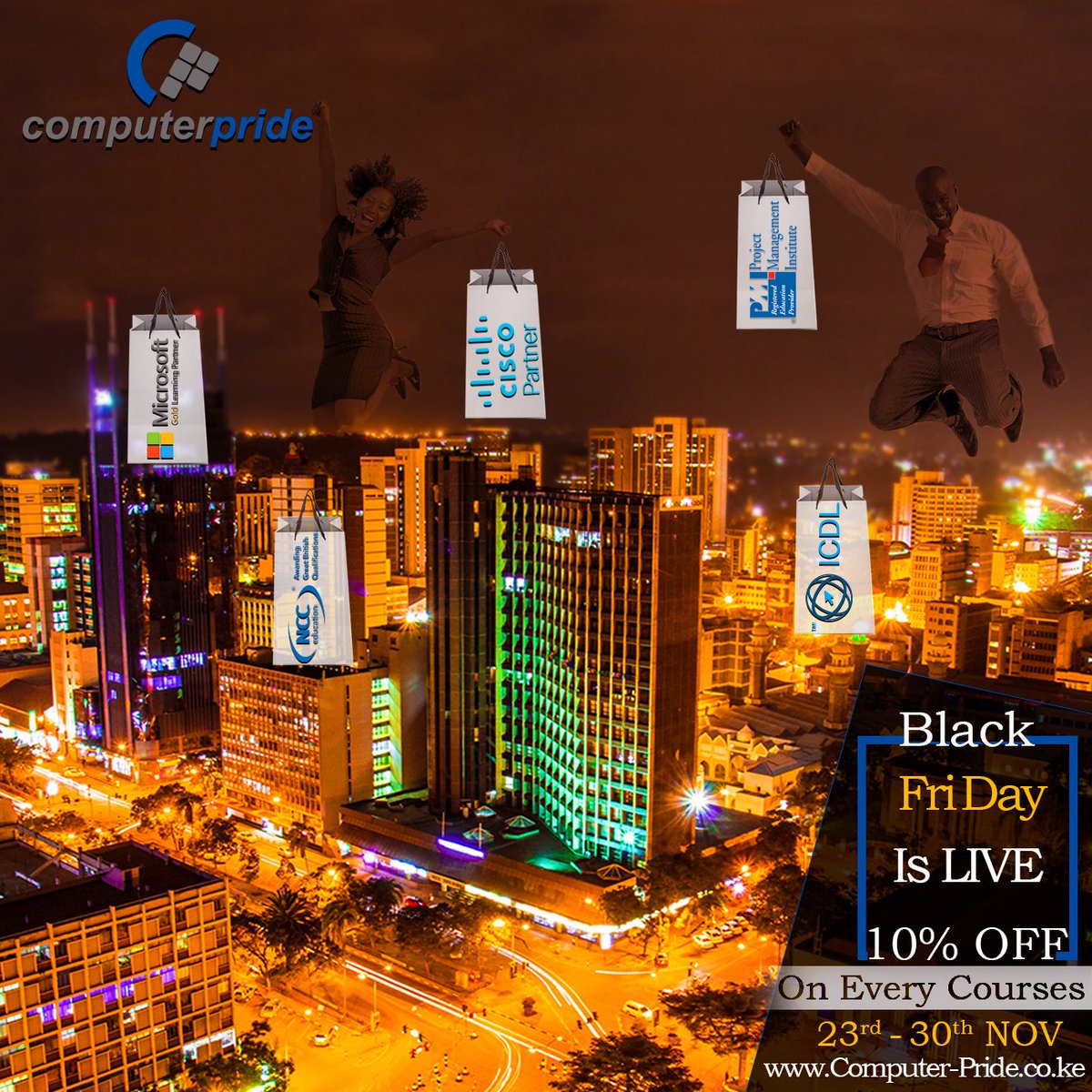 Computer_Pride's tweet image. BLACK FRIDAY WEEK IS BACK
BOOK &amp;amp; PAY for any programme between Dec 1st - Feb 28th. By November 30th, and enjoy a 10% discount on any of our courses.
*Offer valid until November 30th.
*We are accepting LPO&apos;s for organisational orders.
#BlackFriday
#BePartOfThePride