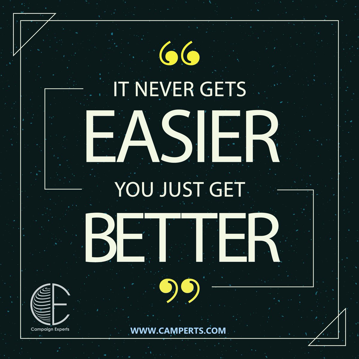 CampaignExperts's tweet photo. "It never gets Easier, You just get BETTER."
Visit us: https://t.co/y6chfX17It
#CampaignExperts https://t.co/Il8EQ5aWU8
