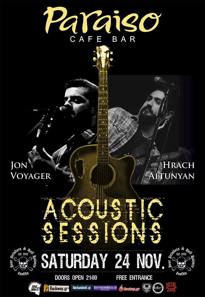 rockattitudegr's tweet image. Acoustic Sessions: Σήμερα στο Paraiso Cafe Oinofuta με Jon Voyager (Need) και Hrach Altunyan! Be there!!

bbrweb.com…/acoustic-sessions-savvato-24-noemv…

Δες όλα τα events στην Agenda του bbr:
bbrweb.com/p/agenda.html

#bbr #bbrwebCom