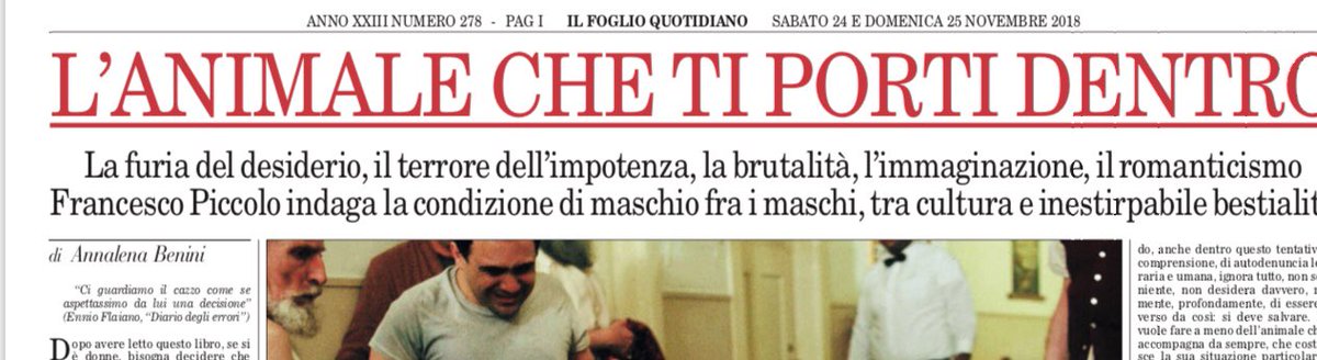 giusimigliac's tweet photo. “Un libro così certo non risolve i problemi (non deve:è letteratura), ma fa la cosa più importante, come diceva #Cechov,”presenta i problemi nel modo corretto”, accompagna i lettori alla scoperta di sé in relazione all’altro”. @annalenabenini 🎁 ☀️
#francescopiccolo 
#Lanimale https://t.co/jlfT7pUv9S