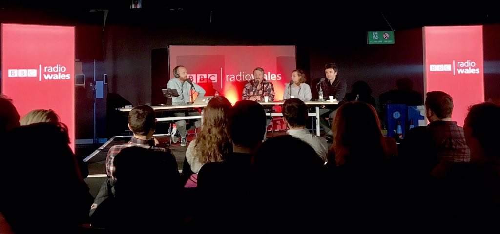 MonsurMedia's tweet photo. Tune in to hear me constantly laughing during last nights recording of The Leak with @pricetom &amp; comics @jessicafostekew @MikeBubbins &amp; @ClintJEdwards. 

Definitely a worthy listen this afternoon on @BBCRadioWales at 1.30 and on the @BBCSounds app. https://t.co/eEqPhQNLdM