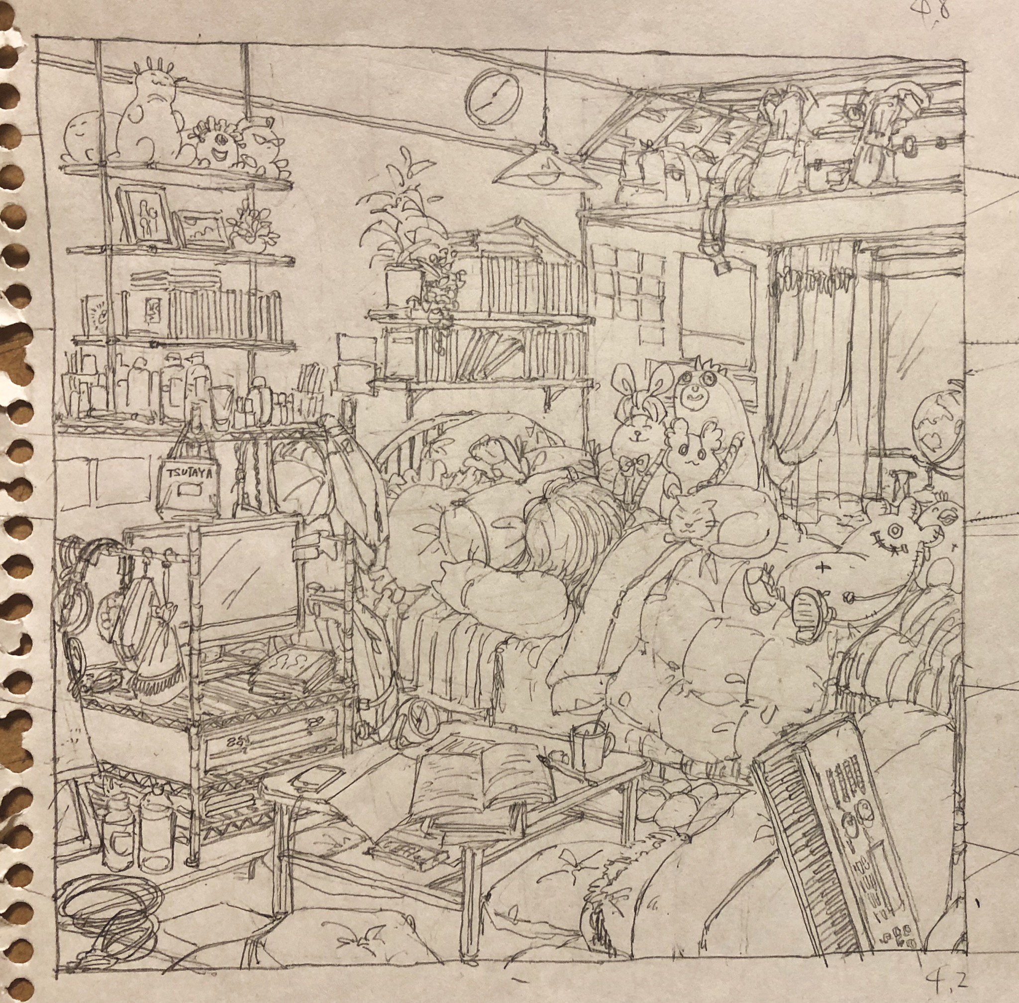 アヤ 部屋の絵です T Co Lpaav8tsc0 Twitter