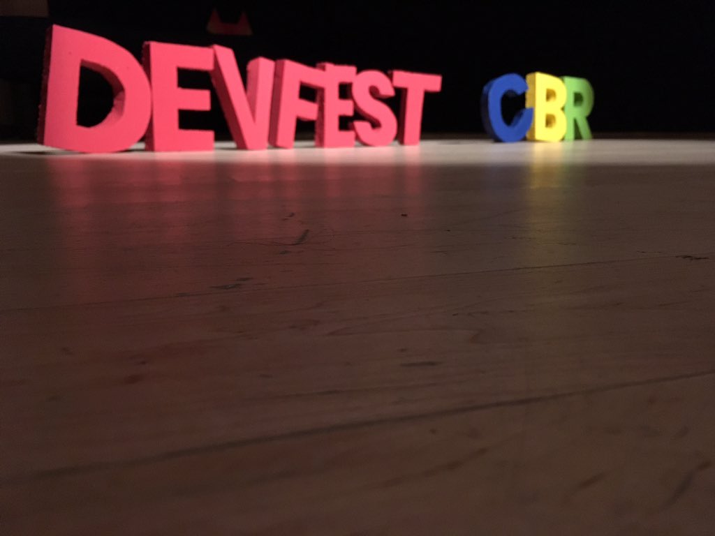 And it’s on! #devfestcbr