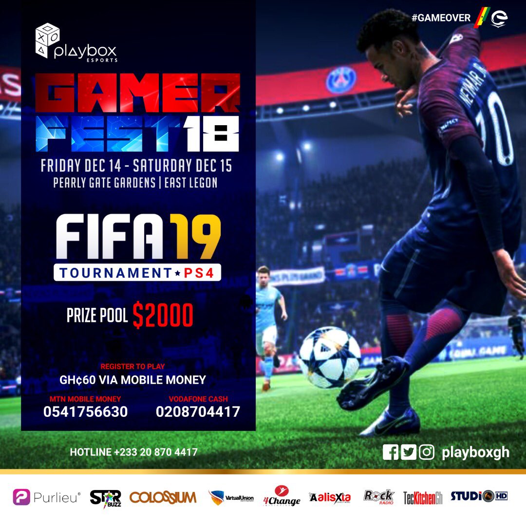 nukturnal's tweet photo. So it’s that time of the year 14th-15th December, #Gamerfest18 by @playbox_gh is on. Grab your tickets here https://t.co/BNCKZkM6xg…. Come, mingle, network and let’s have some fun https://t.co/Q00xFiar7M