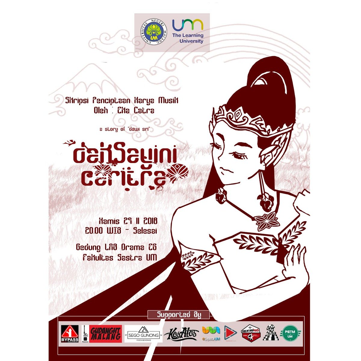 PstmUM's tweet photo. #Skripsi Karya Musik oleh Eka Catra - Musik Angkatan 2014 ~ 29 November https://t.co/yPGB6zri28