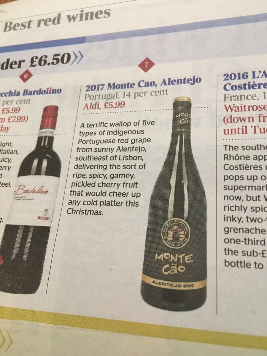 drmikerjames's tweet photo. “Aldi is the place to head this year regardless of where you do your food shopping...” The Times Top 50 Red Wines https://t.co/uLAYJwthAn
