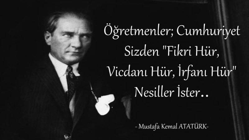 Anlamında ''öğreten'' cumhuriyetinin ve onun gerektirdiği ilkelerin gereğini yapan tüm ''gerçek'' öğretmenlerin bu güzel günü kutlu olsun.