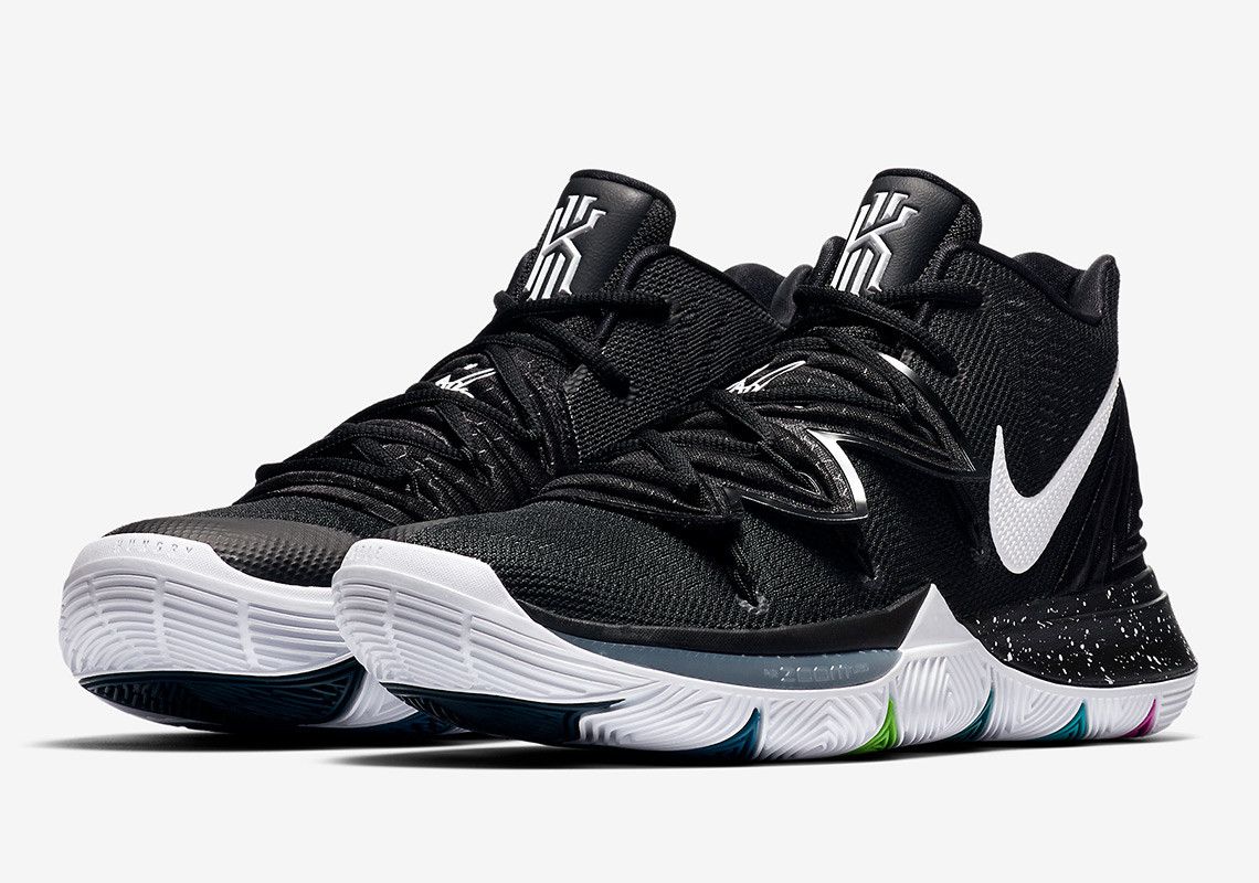 kyrie 5s black and white