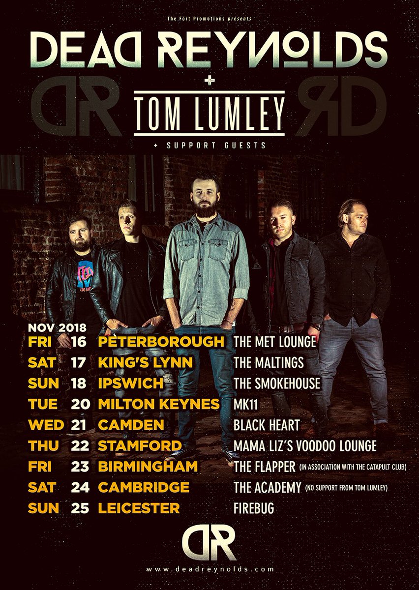 Dead Reynolds (@dead_reynolds) on Twitter photo Birmingham! What a show that was! Big shout out to everyone who came to <a href="/TheFlapperBrum/">The Flapper</a> - that was an incredible night with some great bands!
Tonight we take over the <a href="/AngliaRuskinSU/">ARU Students' Union</a> Academy in Cambridge. Tickets on the door or via deadreynolds.com/shows Birmingham! What a show that was! Big shout out to everyone who came to <a href="/TheFlapperBrum/">The Flapper</a> - that was an incredible night with some great bands!
Tonight we take over the <a href="/AngliaRuskinSU/">ARU Students' Union</a> Academy in Cambridge. Tickets on the door or via deadreynolds.com/shows