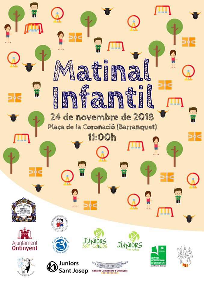 JaimePeris's tweet photo. Recordeu aquest dissabte a la plaça de la Coronació per gaudir del Matinal de la Puríssima. Any rere any, i gràcies a la col•laboració de nombroses associacions i moviments juvenils, porten a terme la #MatinalInfantil de les #Festes de la #Puríssima https://t.co/NInx3Xbs5a