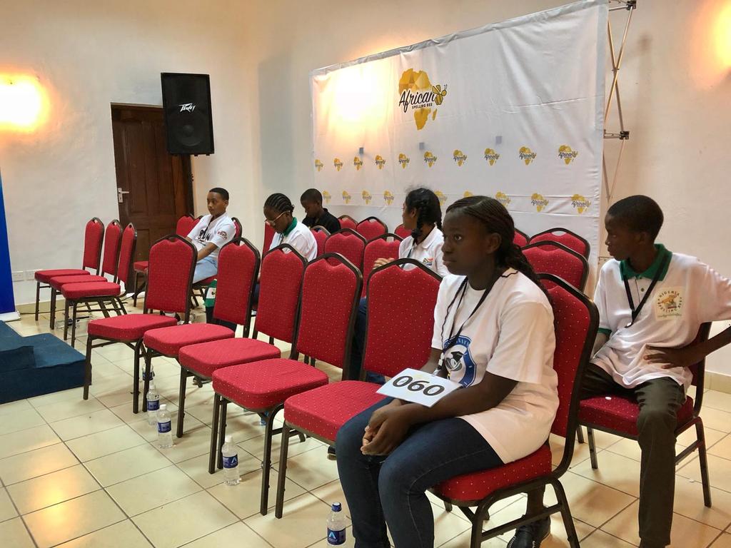 SpellingAfrica's tweet photo. Next up is round 3 with these 6 contestants.
#ASB2018 https://t.co/tdM8iVnAsW