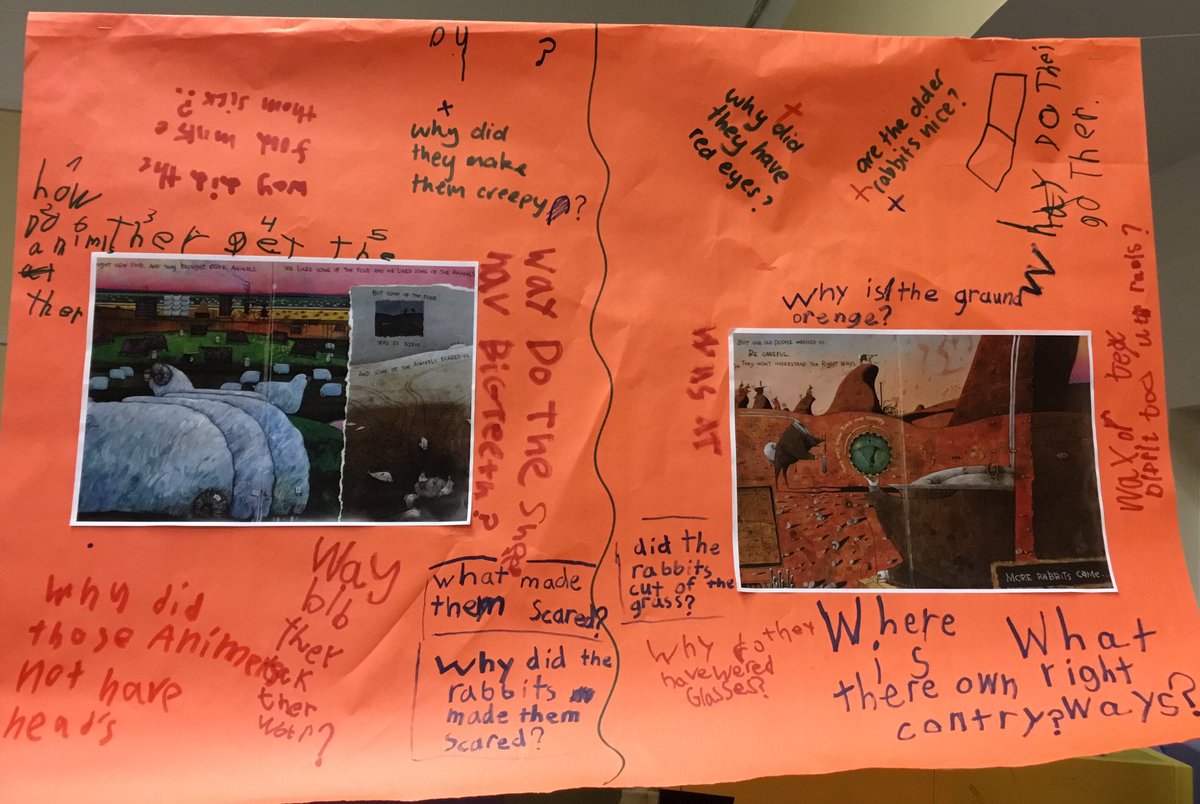 LeahLeht's tweet photo. #PYP2 inquiring into the consequences of exploration through exploring perspective in The Rabbits. Focusing on generating good questions for discussion. #ISEstonia https://t.co/XPOTfLBcnY