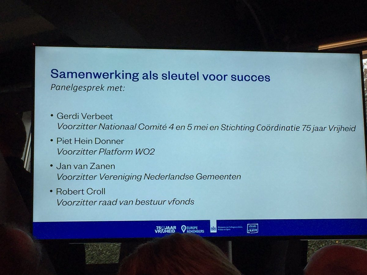 Landelijke bijeenkomst 75 jaar vrijheid! Hoe gaan we dat vieren?grote opkomst in Fort Groenekan