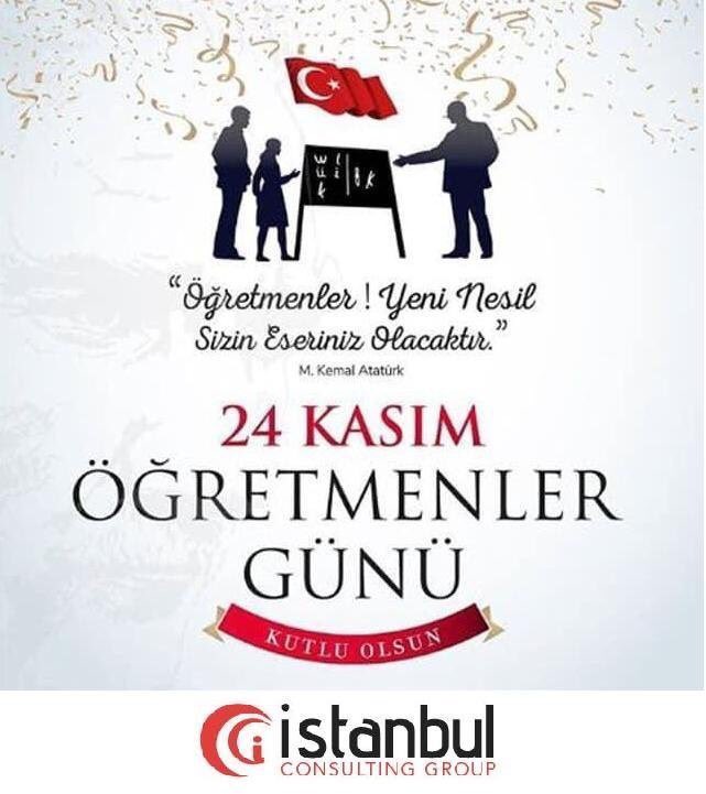 Istanbul Consulting Group (ICG) A.Ş. olarak tüm öğretmenlerimizin Öğretmenler Günü Kutlu Olsun.
<a href="/ist_icg/">istanbulconsultinggroup</a> <a href="/drysilay/">Yavuz SILAY MD, MBA</a> 
As Istanbul Consulting Group (ICG) A.Ş., Happy Teachers' Day for all our teachers.