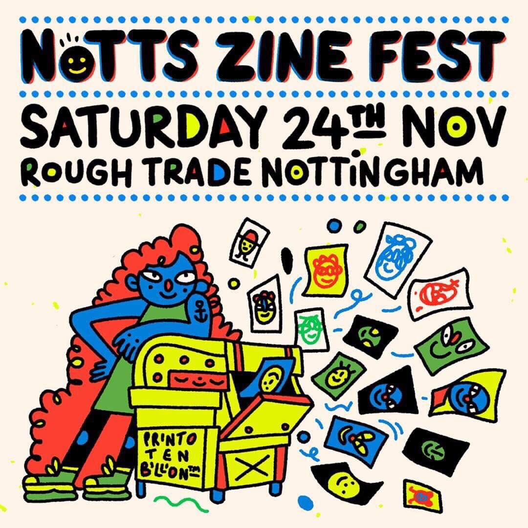 Today at <a href="/RoughTrade/">Rough Trade</a> #NottsZineFest. Excited to pick up a debut copy of #moan amongst other paper goodness...  #ZineFest #PrintPower #NottsZine