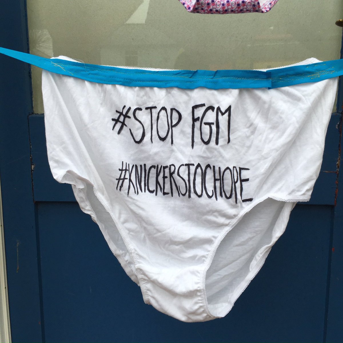 thegobbledegook's tweet photo. WHAT IS IT WITH CHOPE AND WOMEN? I’ve made another small(s) protest outside Chope’s constituency office in response to the FGM bill he blocked last night. ‘IT IS NOT A POINT OF PRINCIPLE TO AID THE INDEFENSIBLE’. #knickerstochope #stopfgm  [thread⬇️] https://t.co/oDl0Jf9cDT