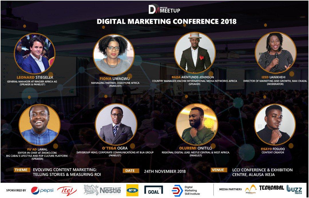 taoteriba's tweet photo. @DMM_Nigeria @GageAwards @goal @itelMobileNG @Nestle @Pepsi_Naija #DCM2018 Meeting of experts highlight digital story telling as a vessel for communication, measuring Return on Content Investment. https://t.co/bepkami0sp