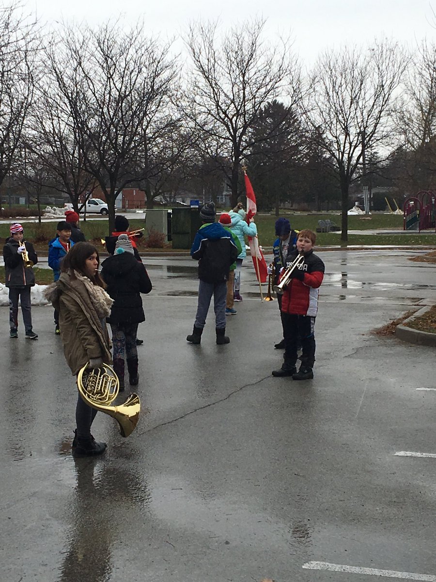 Rain or shine the juniors sound great and are ready to march tonight in waterdown!