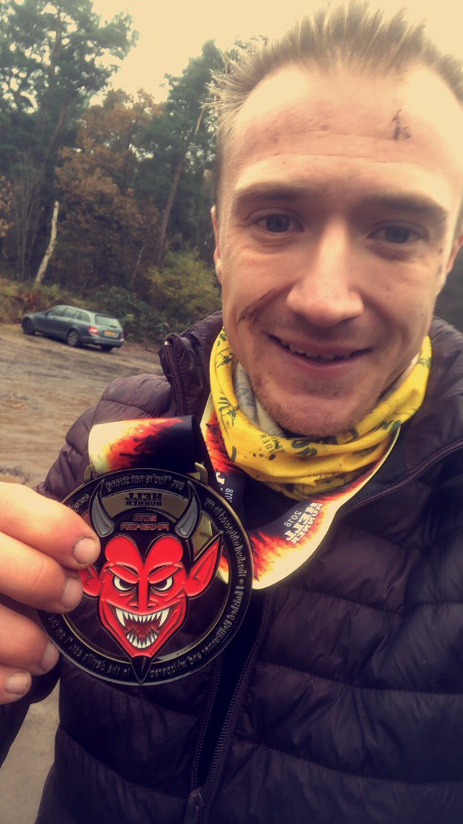 What a tough tough morning that was! Literally to hell and back. So happy I completed it 💪🏼👹 <a href="/Hell_Runner_/">Rat Race HellRunner</a> #BogOfDoom #hellrunner #running