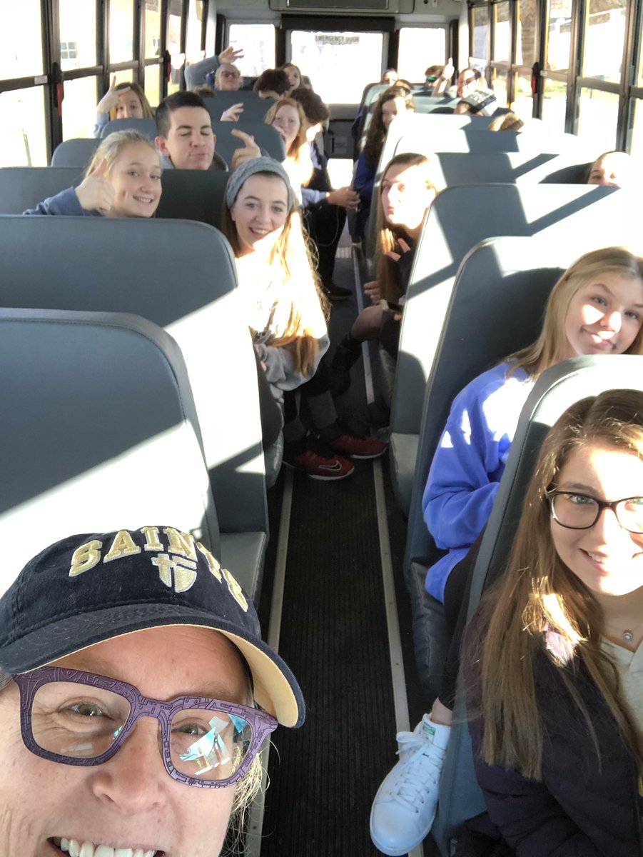 GinaHaskett's tweet photo. @STAsaints Spirit Bus loaded. Ready for STAte. https://t.co/ugbAulASCw