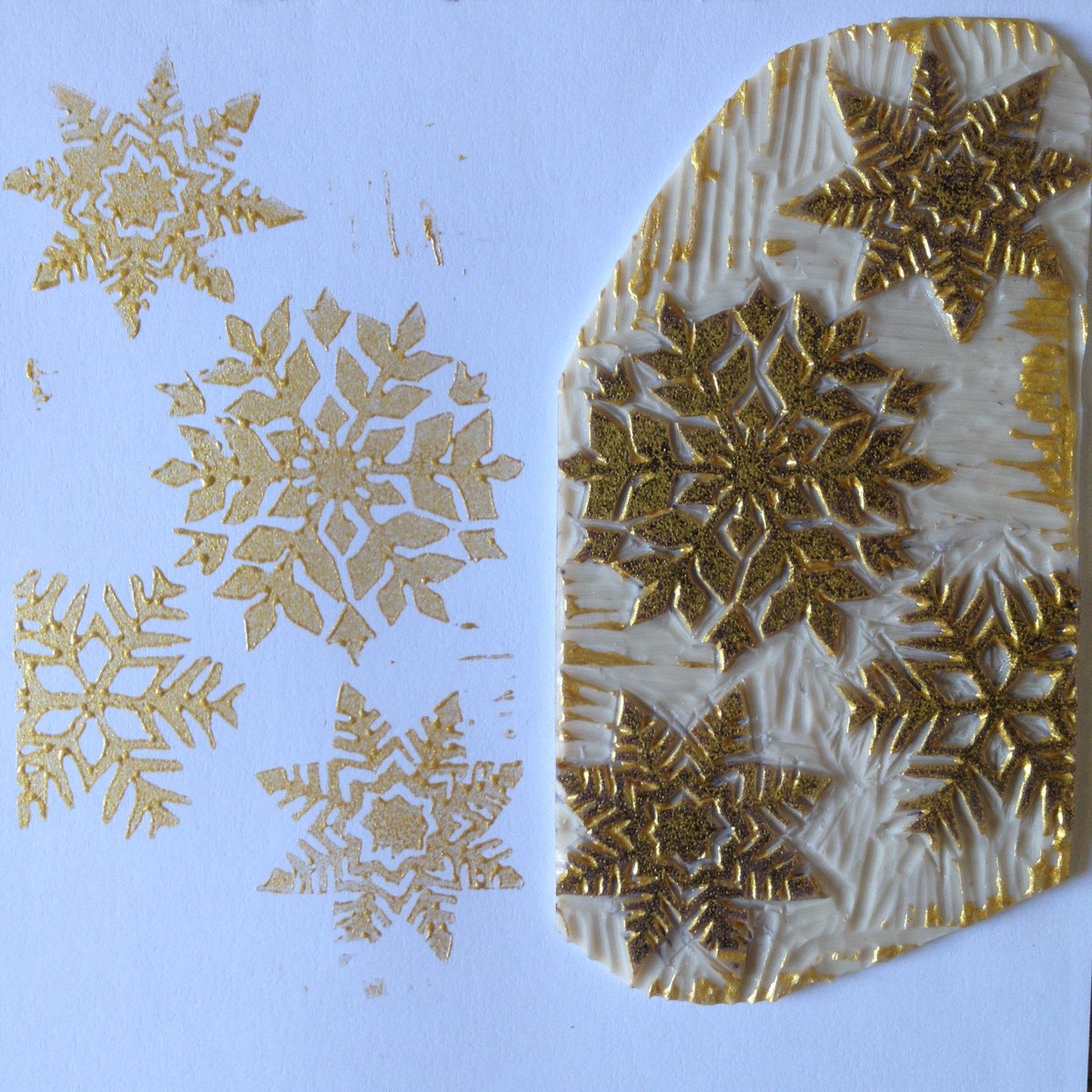 creativearienas's tweet photo. HOW FAB IS THIS GOLD PAINT on tissue paper... #createyourownChristmas #linoprintingworkshop @Higgs21Higgs More info: https://t.co/CykpMhmuSC @CraftCourses @WhatOnEdinburgh @edinburgh https://t.co/SPSEy9XvOh