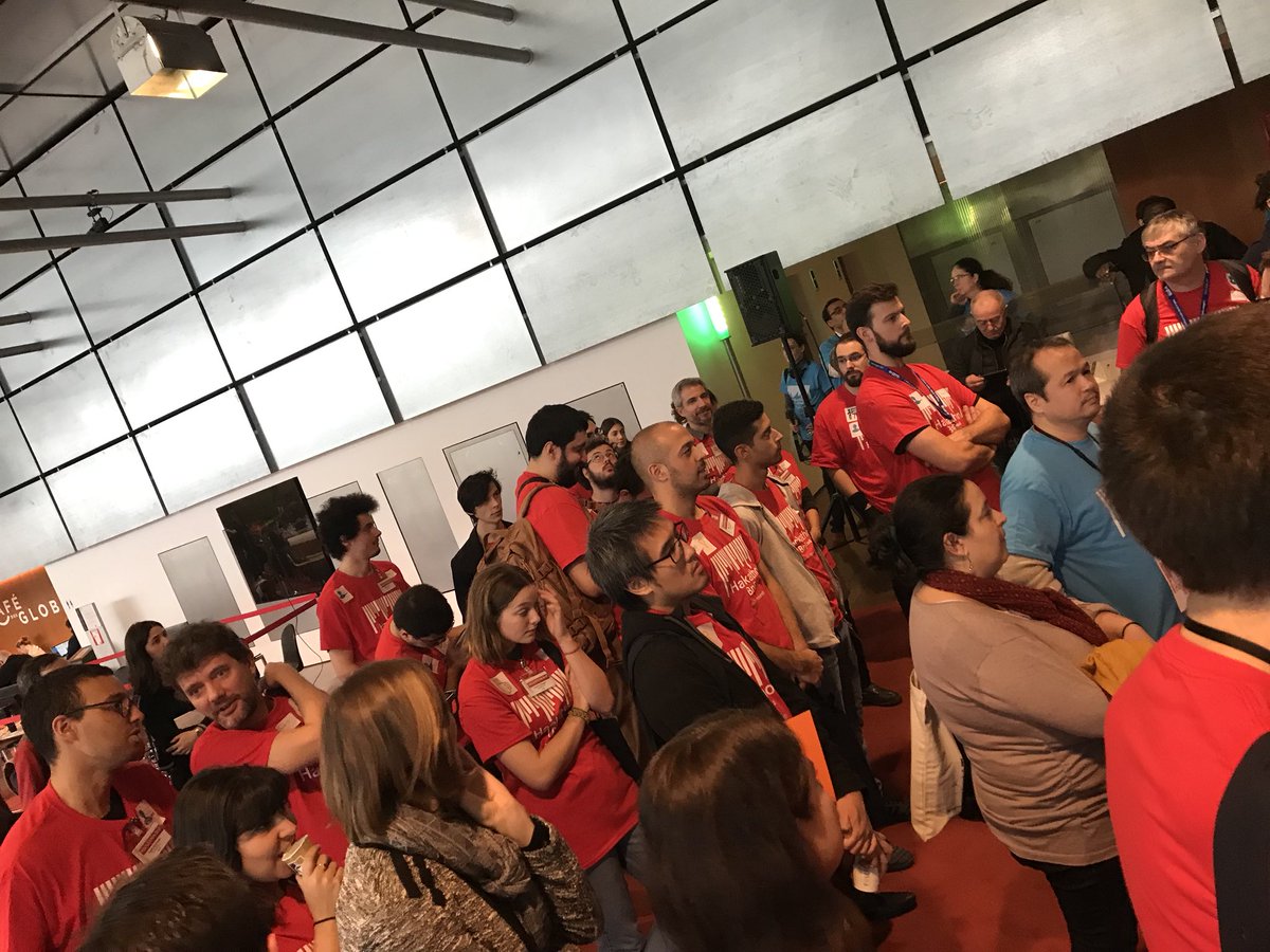 spillorg's tweet photo. La présidente de la BnF introduit l’événement  #HackathonBnF ! C’est parti pour 24h ! https://t.co/bjFaEedVEq