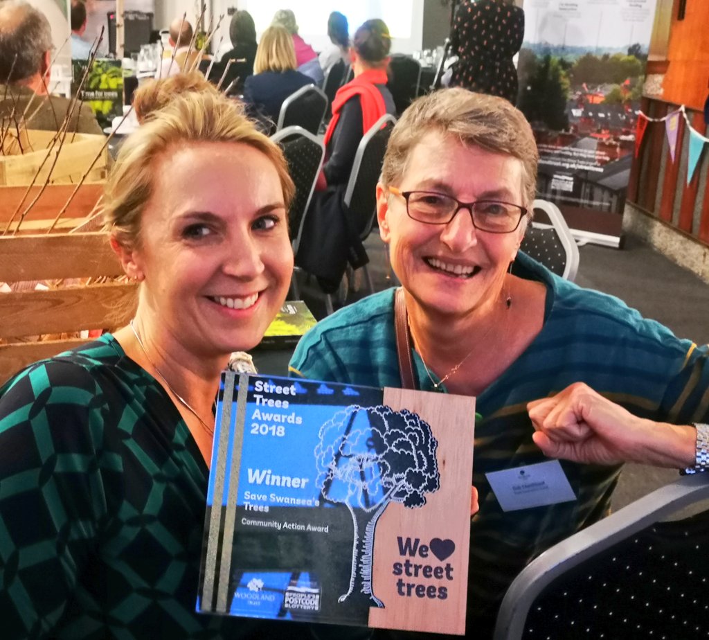 Wow!! Our little group of tree huggers are blown away to be awarded <a href="/WoodlandTrust/">WoodlandTrust</a> Community Action Award for 'Save Swansea's Trees'. Looking forward to working with <a href="/SwanseaCouncil/">Swansea Council</a> to ensure our beautiful seaside city stays leafy. 🌲🌳💚 <a href="/WalesOnline/">WalesOnline 🏴󠁧󠁢󠁷󠁬󠁳󠁿</a> <a href="/SwanseaUni/">Swansea University</a> #TreeCharterDay