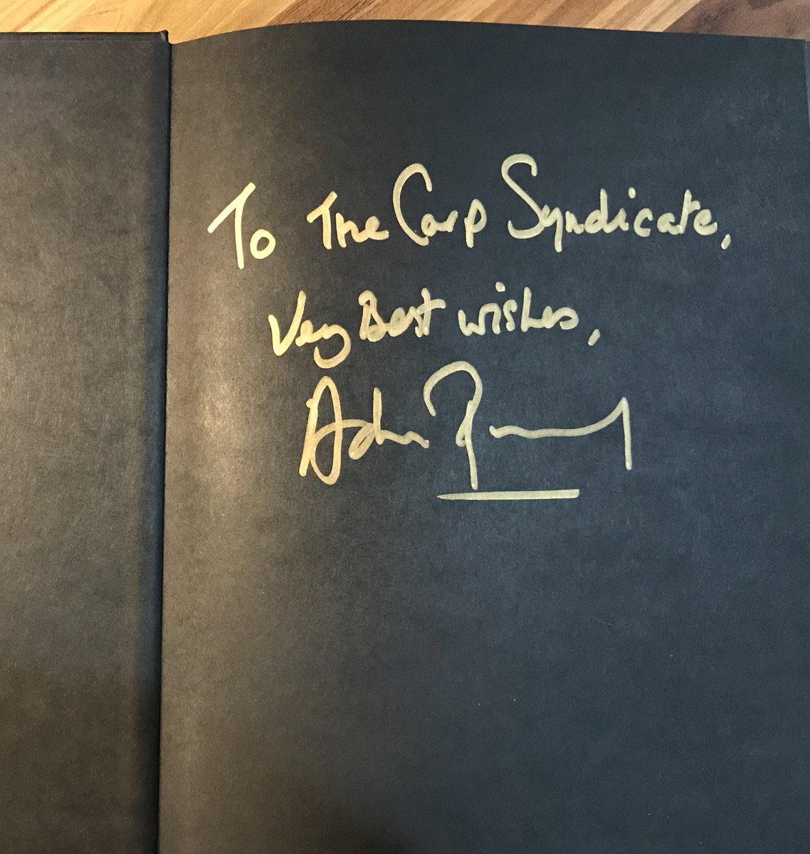 CarpSyndicate's tweet photo. Back from the Carp Society Show, nice to meet up with lots of people, some old and some new. Also looking forward to reading this lovely book, Rolling in the Deep. Thanks @Adam_Penning for signing the book for @CarpSyndicate , will be one for our library and nice to say hi. 👍🏻 https://t.co/pwmQicRBqf