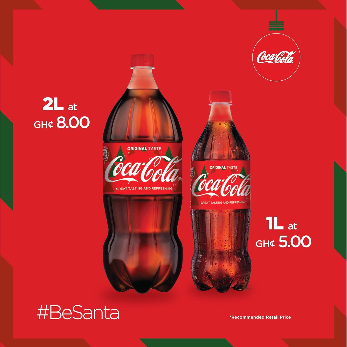 Coca-Cola Ghana on Twitter: &quot;Have you seen our limited edition #BeSanta  packs in stores? Enjoy the same great taste of Coca-Cola this festive  season.… https://t.co/9pFEShlgEz&quot;