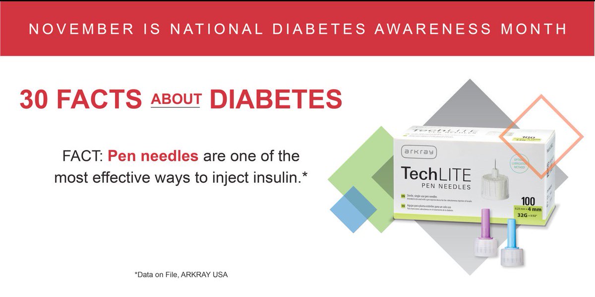 ARKCareWellness's tweet image. We are raising awareness of diabetes with 30 facts in 30 days. Fact #23:
#diabetesawarenessmonth #diabetes #TechLITE