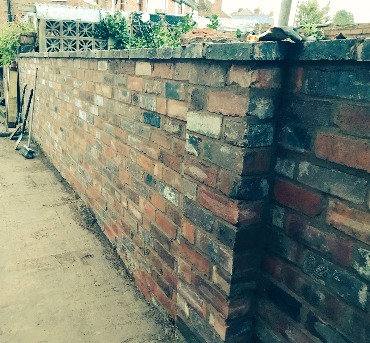 ConortheNolan's tweet photo. Took them less than 7 hours to rebuild this wall.
My contribution of zero involvement in laying any bricks was key to the the efficiency.......
Outstanding work 😃👏🧱🧱👏
#brickyourself https://t.co/qjStOhYLUf