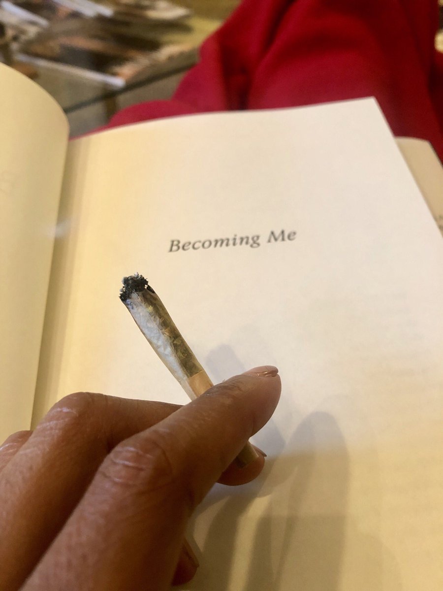 Pinkstonedc's tweet photo. wake &amp; bake: animal cookies &amp; #BecomingMichelleObama 💎#PinkStoneDC books &amp; blunts book club coming soon 🤣😜 https://t.co/iRU7ruP3sH
