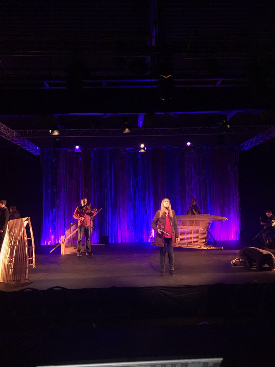 Cueoneireland's tweet photo. Aisling produced by Darach Mac Con iomaire currently on the road. Lighting supplied by cue one for designer Sarah Timmins. #colorforce2 #etcnomad #etcsource4 #ItsShowtime kc https://t.co/yYnHNOX7rV