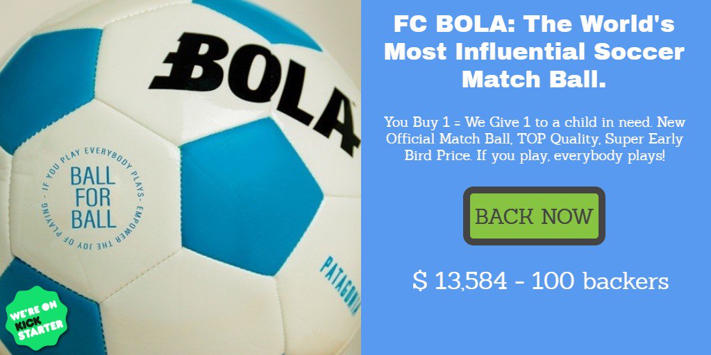 FC BOLA: The World's Most Influential Soccer Match Ball. kck.st/2RTvzLs <a href="/FCBolaUS/">FC Bola USA</a>  #CrowdFundingExposure #crowdfunding #CrowdfundingCampaign #Indiegogo #Kickstarter #startup #Pledges #PLEDGE #donate #invest #investors #crowdfundingproject